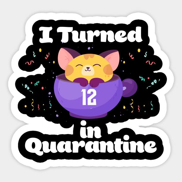 I Turned 12 In Quarantine Sticker by Dinfvr